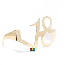 OCCHIALI DI CARTA 18 ORO 6 PZ