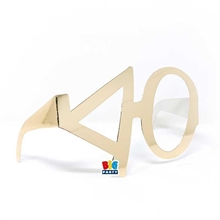 OCCHIALI DI CARTA 40 ORO 6 PZ