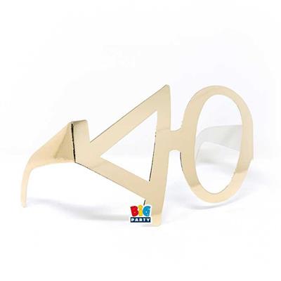 OCCHIALI DI CARTA 40 ORO 6 PZ