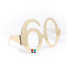 OCCHIALI DI CARTA 60 ORO 6 PZ