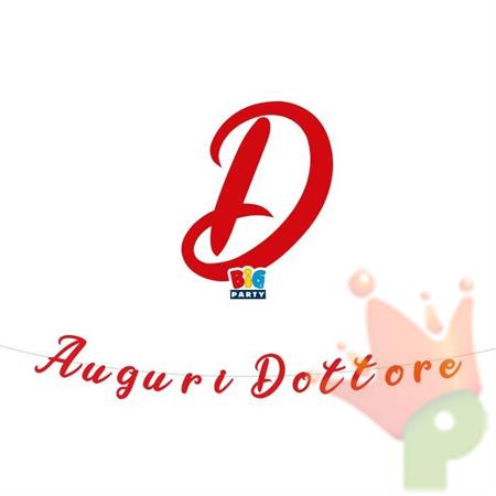 FESTONE SCRITTA ITALIC AUGURI DOTTORE 3 MT