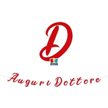 FESTONE SCRITTA ITALIC AUGURI DOTTORE 3 MT