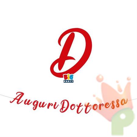 FESTONE SCRITTA ITALIC AUGURI DOTTORESSA 3 MT