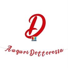 FESTONE SCRITTA ITALIC AUGURI DOTTORESSA 3 MT