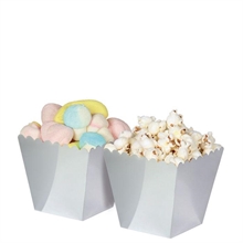 SCATOLA RETTANGOLARE 6,5X8X6,5 CM ARGENTO METAL 6 PZ