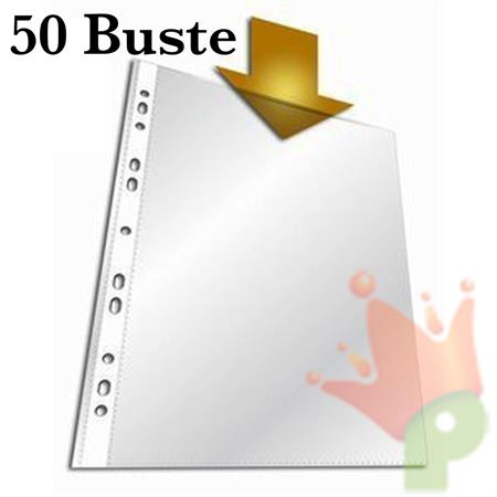 BUSTE 22X30 CM LUCIDE CON FORI 50 PZ