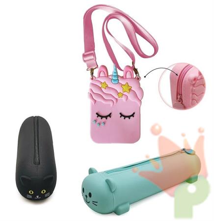 ASTUCCIO IN SILICONE FUNNY FRIENDS TOPO/GATTO/UNICORNO