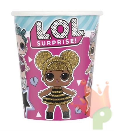 BICCHIERI 266 ML LOL SURPRISE 8 PZ