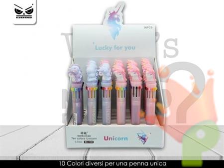 PENNA UNICORNO 10 COLORI