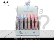 PENNA UNICORNO 10 COLORI