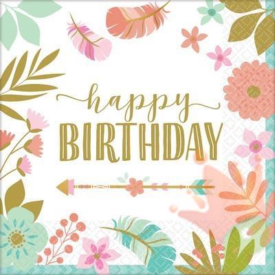 TOVAGLIOLI 33X33 BOHO BIRTHDAY 16 PZ