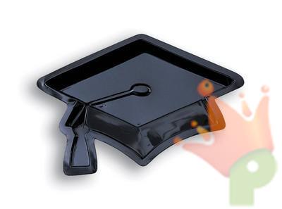 CIOTOLA IN PLASTICA FORMA CAPPELLO LAUREA NERO