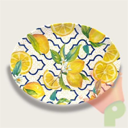 PIATTO OVALE 40X30 CM MELAMINA DECORO ISCHIA