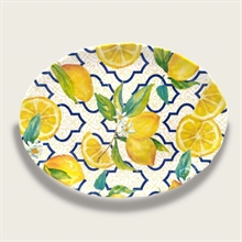 PIATTO OVALE 40X30 CM MELAMINA DECORO ISCHIA