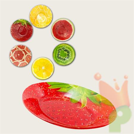 PIATTO OVALE IN VETRO 26X18X4 CM FRUTTA