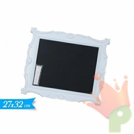 LAVAGNA CON CORNICE BIANCA 20X25CM