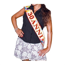 FASCIA PREMIO METALLIZZATA 30 ANNI 168CM
