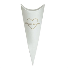 CONO PORTARISO 190 MM BIANCO BELIEVE LOVE 10 PZ