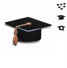 TOCCO LAUREA IN LEGNO CON ADESIVO 12 PZ