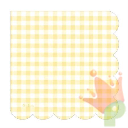 TOVAGLIOLI 33X33 VICHY GIALLO 16 PZ