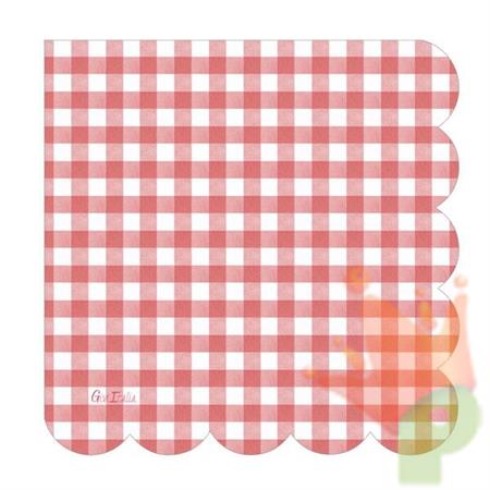 TOVAGLIOLI 33X33 VICHY ROSSO 16 PZ