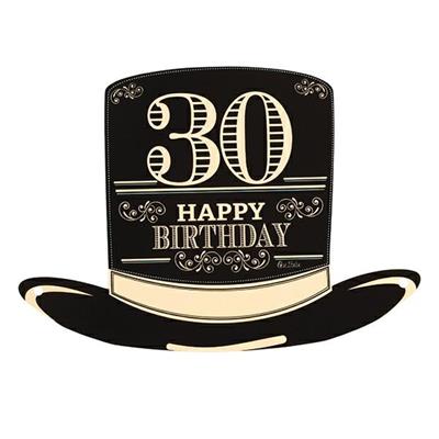 SAGOME CAPPELLI 16X23 CM 30 ANNI 4 PZ