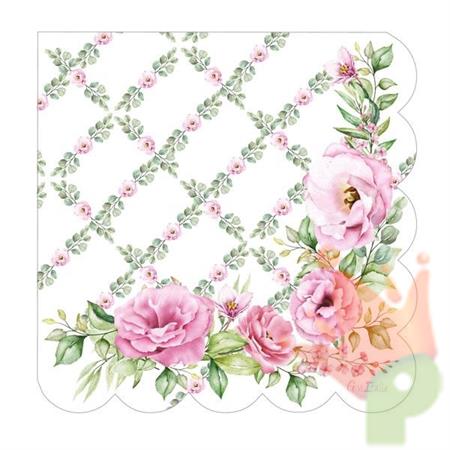 TOVAGLIOLI 33X33 ELEGANT FLOWERS CON SMERLO 16 PZ