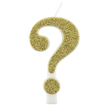 CANDELINA 9,5 CM ORO PUNTO INTERROGATIVO