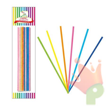 CANDELINE SCINTILLANTI 17 CM MULTICOLOR 18 PZ