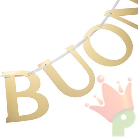 FESTONE BUON COMPLEANNO ORO 2,80 MT