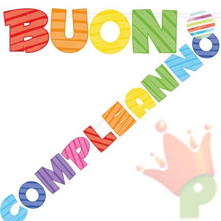 FESTONE BUON COMPLEANNO COLORS 3,6 MT