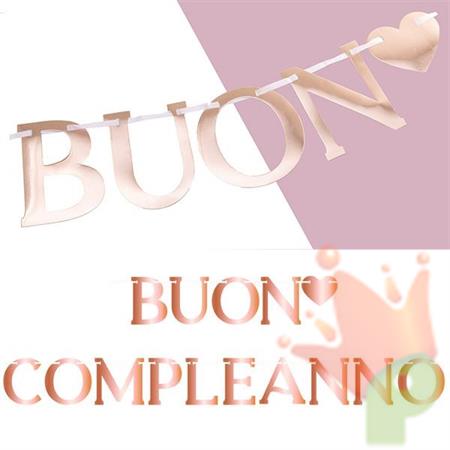 FESTONE BUON COMPLEANNO ROSE GOLD 2,8 MT