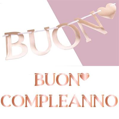 FESTONE BUON COMPLEANNO ROSE GOLD 2,8 MT