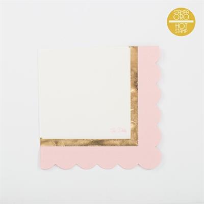TOVAGLIOLI 33X33 CHIC ROSA CON SMERLO 16 PZ