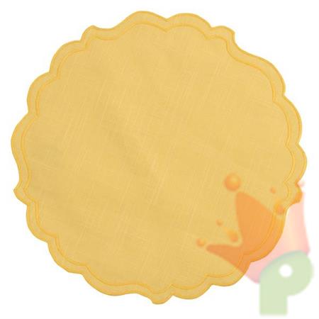 SOTTOPIATTO IN TESSUTO 35 CM GIALLO
