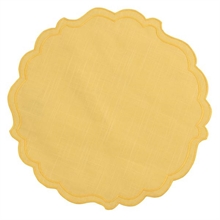 SOTTOPIATTO IN TESSUTO 35 CM GIALLO