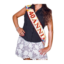 FASCIA PREMIO METALLIZZATA 40 ANNI 168CM