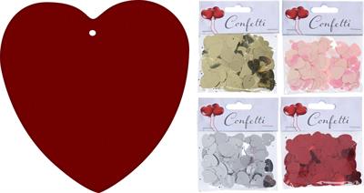 LUSTRINI FORMA CUORE ORO/ARGENTO/ROSSO/ROSA