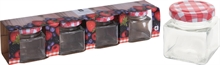 BARATTOLI IN VETRO CON TAPPO 75 ML 4 PZ