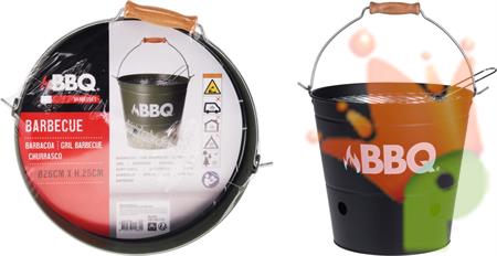 SECCHIO BBQ 26X25 CM NERO