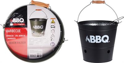 SECCHIO BBQ 26X25 CM NERO
