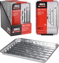 VASSOI GRILL IN ALLUMINIO 34X23 CM 4 PZ