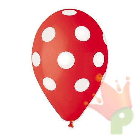PALLONCINI ALL AROUND 12INCH 30 CM POIS ROSSO 100 PZ