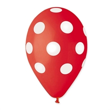PALLONCINI ALL AROUND 12INCH 30 CM POIS ROSSO 100 PZ
