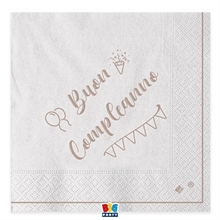 TOVAGLIOLI BUON COMPLEANNO KRAFT 33X33 PZ 20