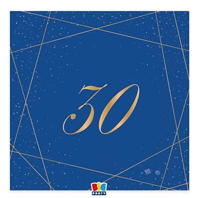 TOVAGLIOLI 33X33 CM 30 ANNI BLUE GOLD 20 PZ