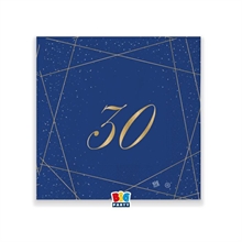 TOVAGLIOLI 25X25 CM 30 ANNI BLUE GOLD 20 PZ