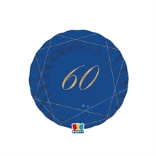 PIATTI 20 CM 60 ANNI BLUE GOLD 8 PZ