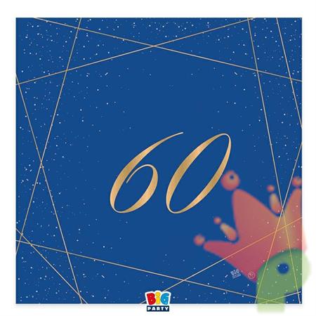 TOVAGLIOLI 33X33 CM 60 ANNI BLUE GOLD 20 PZ
