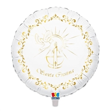PALLONCINO MYLAR 18INCH 45 CM CRESIMA GOLD